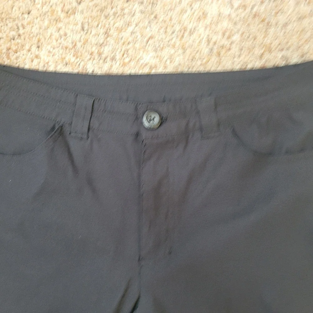 Eddie Bauer Capri Crop Pants Womens 10 Black‎ Hiking Nylon Tech
